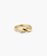 Brioche Pavé Lab Grown Sapphire Ring