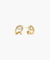 Organic Dôme Curve Gemstone Huggies