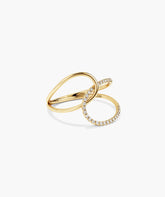 Interconnected Loop Pavé Diamond Ring