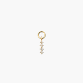 Single Diamond Icicle Hoop Charm