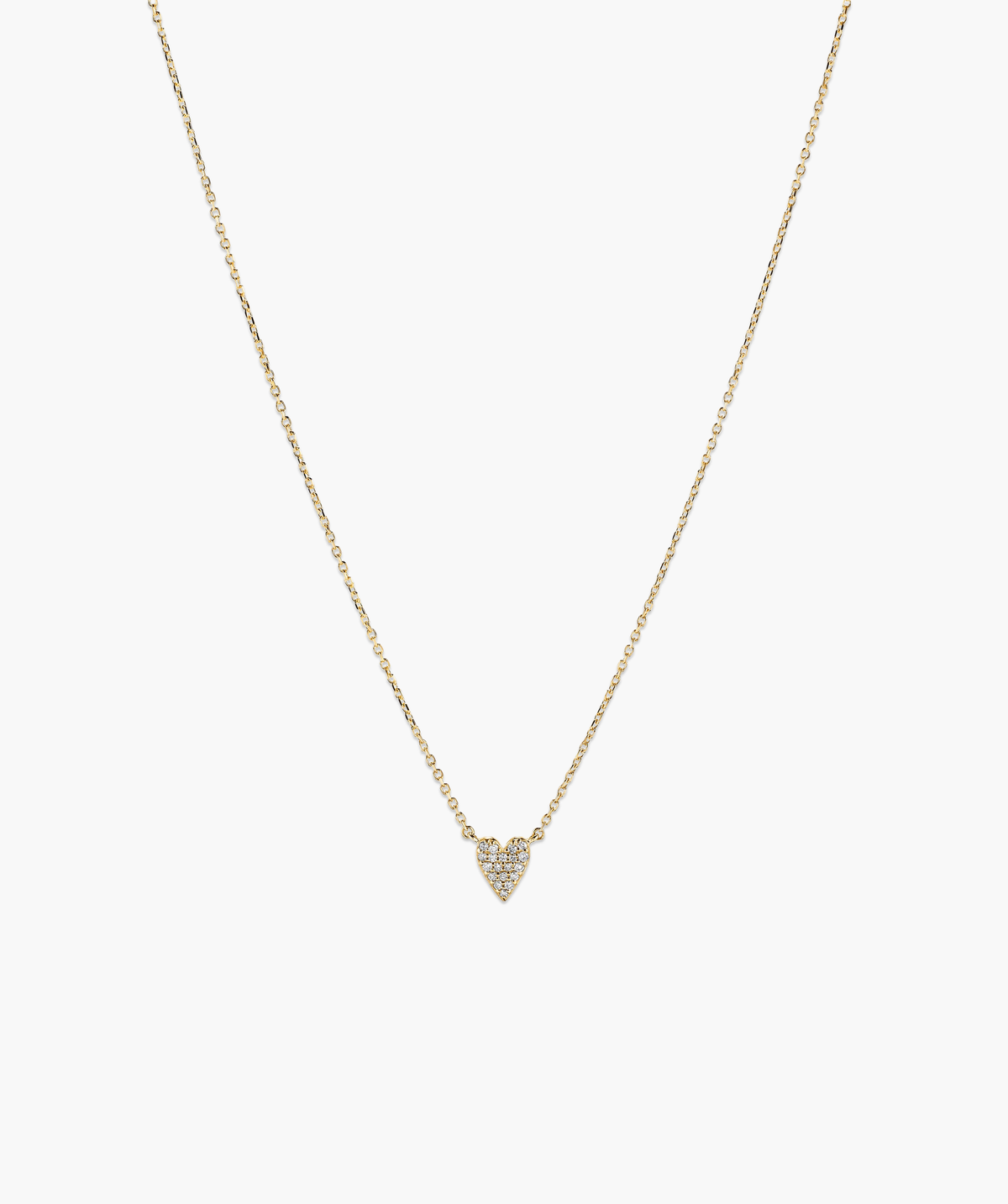 Mini Heart Pavé Diamond Necklace