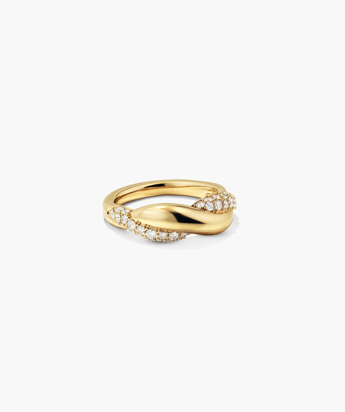 Brioche Pavé Lab Grown Sapphire Ring