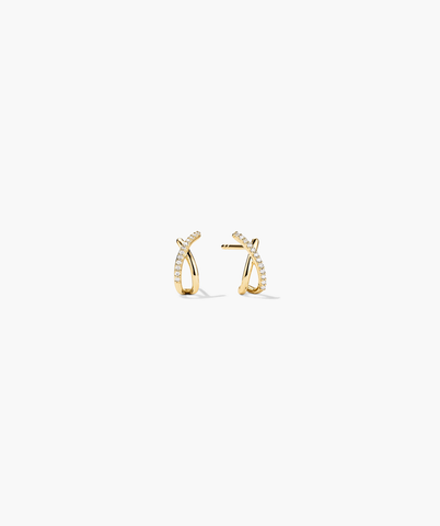 Pavé Diamond X Studs