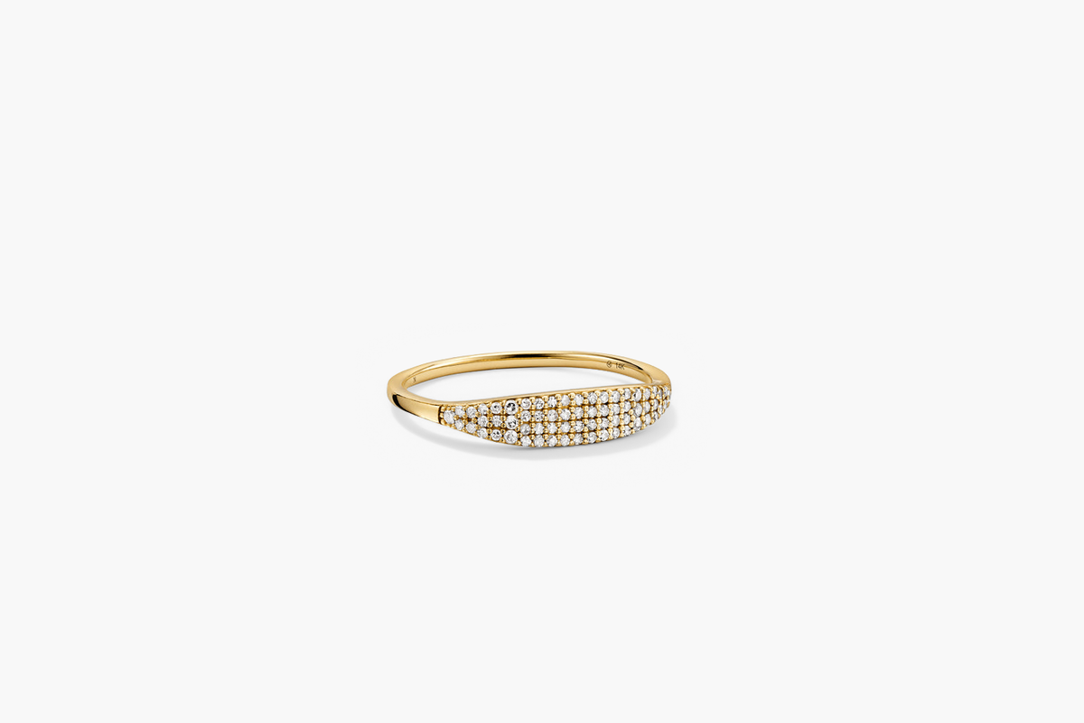 Pavé Diamond Slim Signet