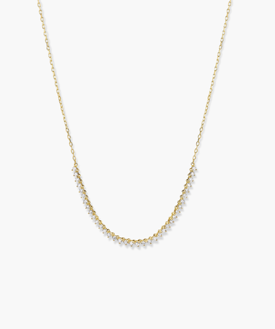 Diamond Half Tennis Necklace