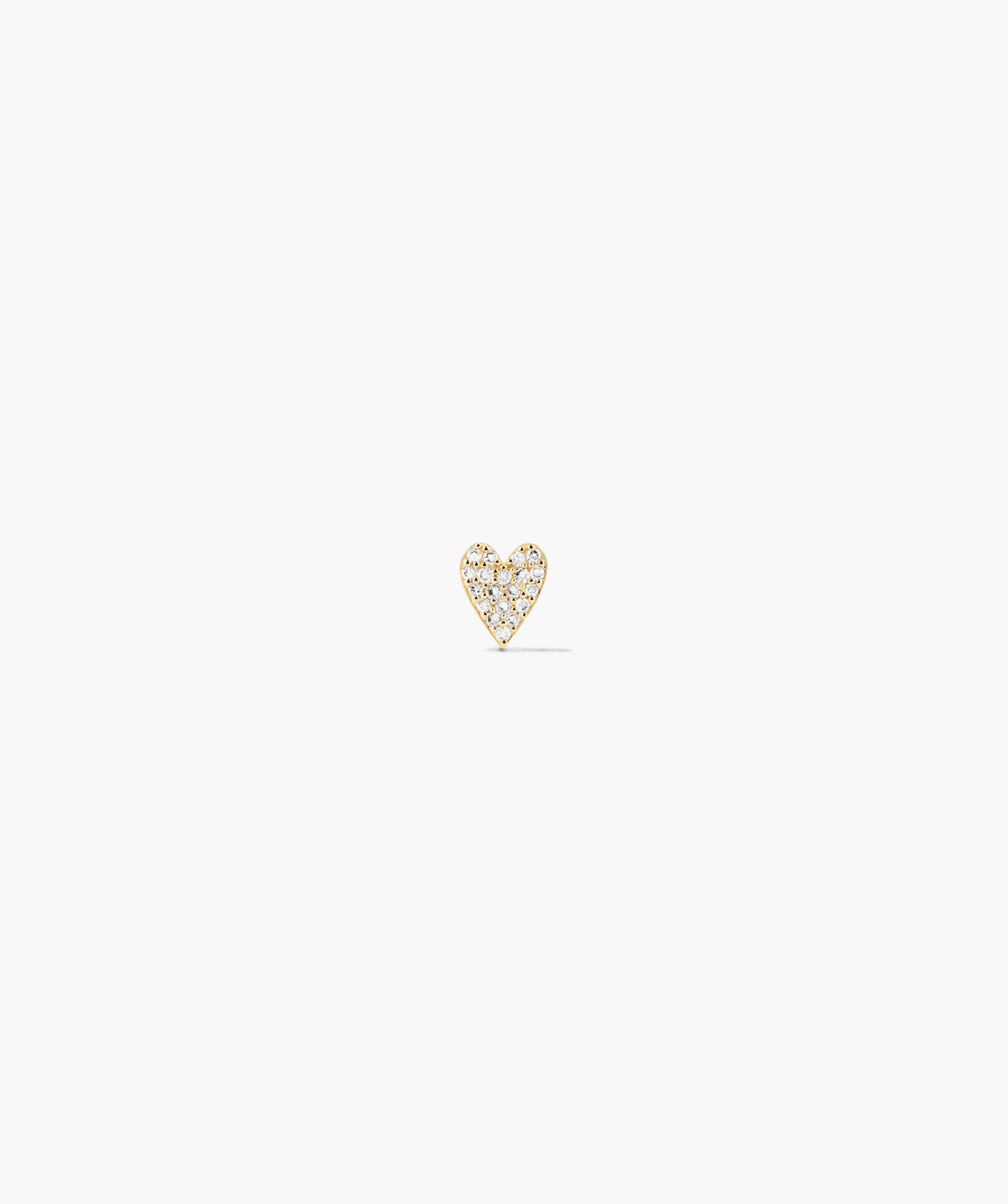 Piercing Studio - Single Pavé Diamond Heart Flat Back Stud