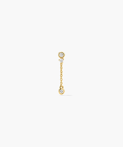 Single Celeste Lab Grown Diamond Chain Stud