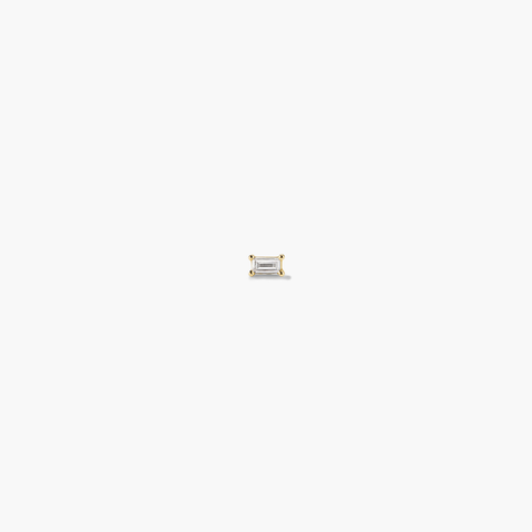 Piercing Studio - Baguette Diamond Flat Back Stud