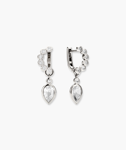Remy Gemstone Charm Hoops