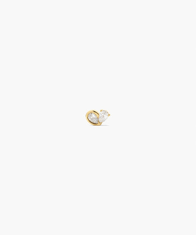 Piercing Studio - Two of Hearts Lab Grown Diamond Stud