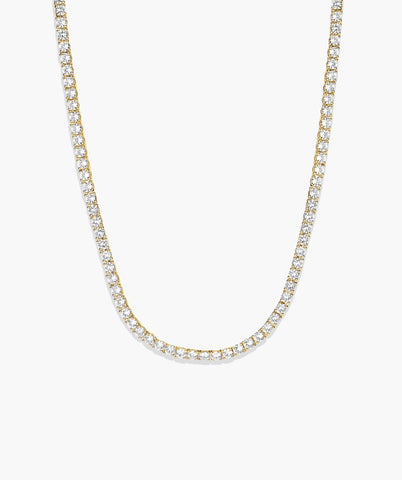 Lab Grown Sapphire Tennis Necklace