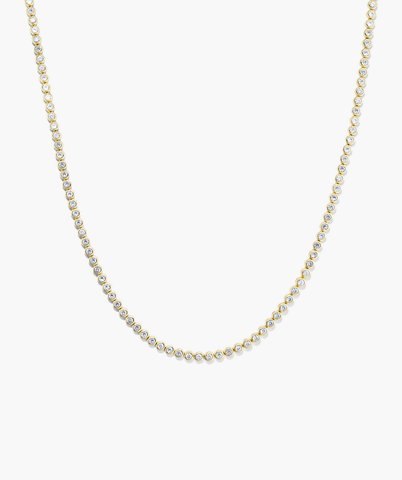 Zadie Bezel Lab Grown Sapphire Tennis Necklace