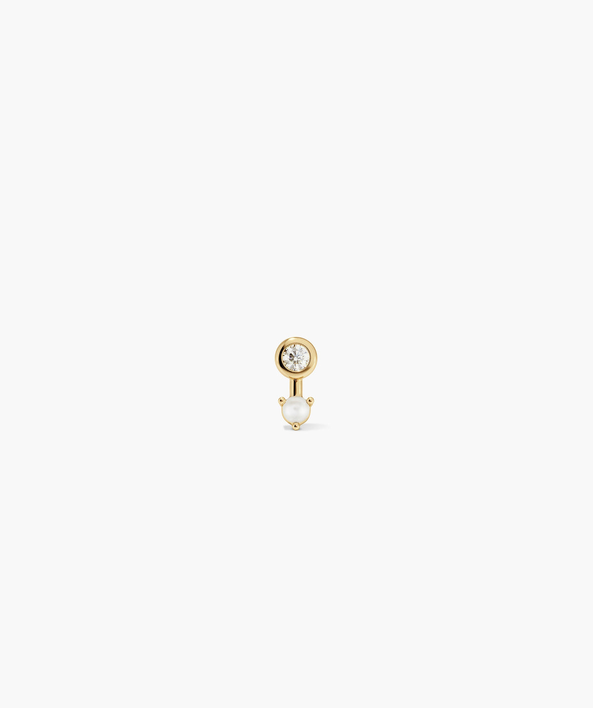 Piercing Studio - Lab Grown Diamond Pearl Drop Stud