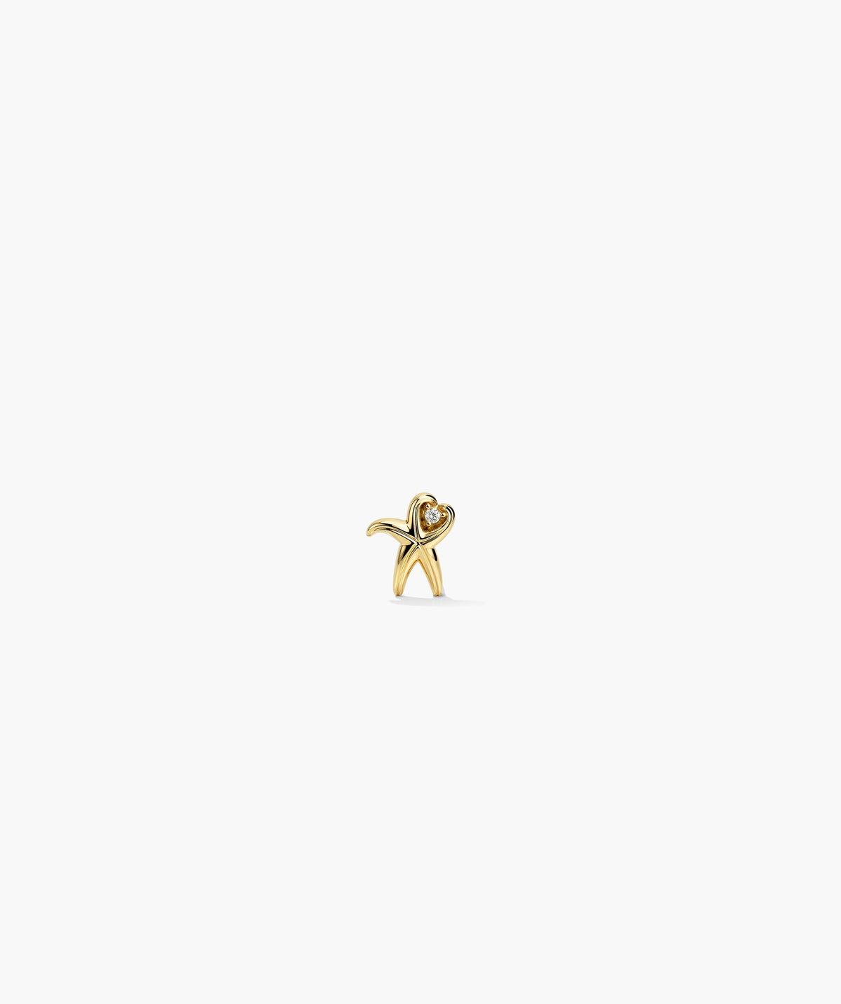 Single Star Crossed Mini Stud