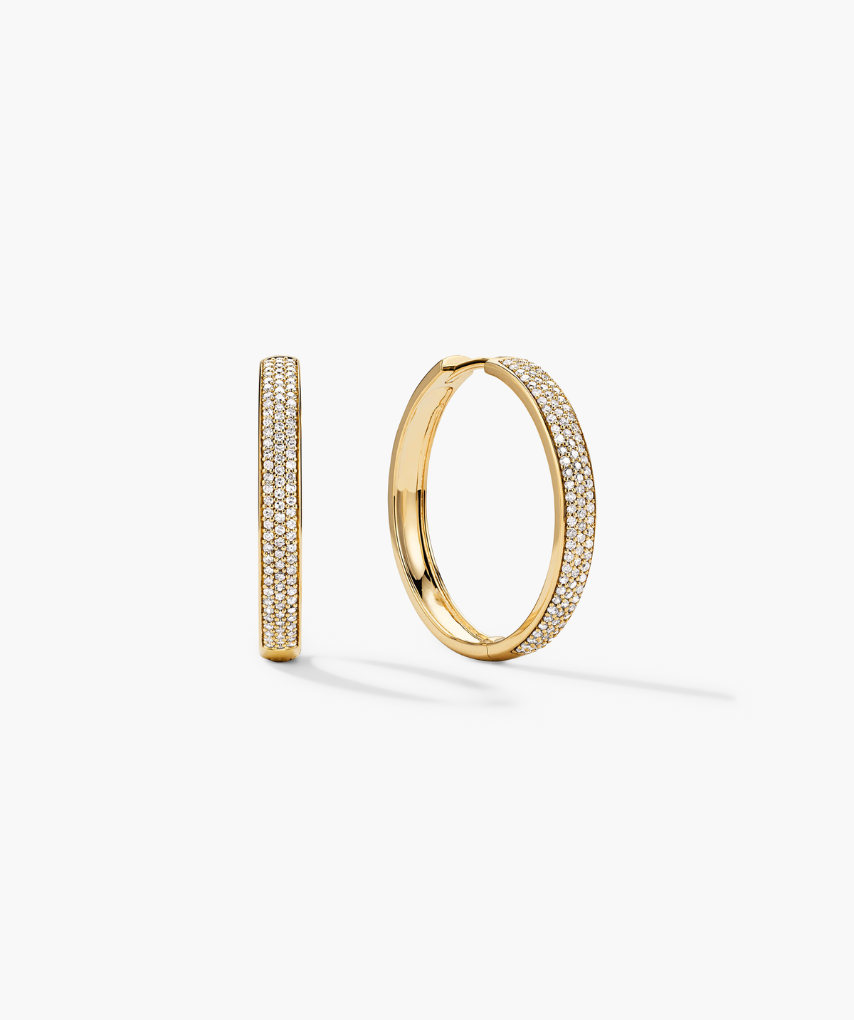 Bold Pavé Diamond Large Hoops