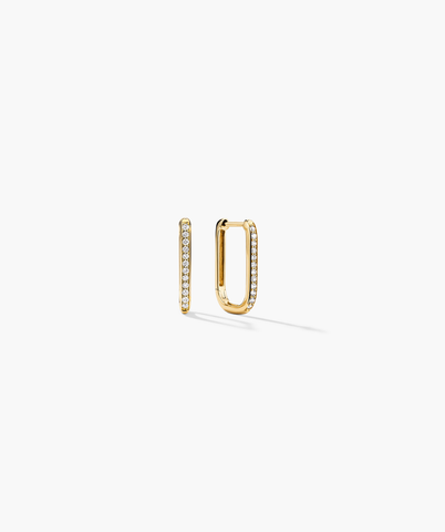 Pavé Diamond Small U Hoops