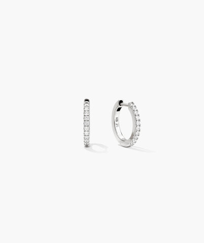 Pavé Lab Grown Sapphire Small Hoops