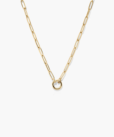Paperclip Chain Charm Necklace