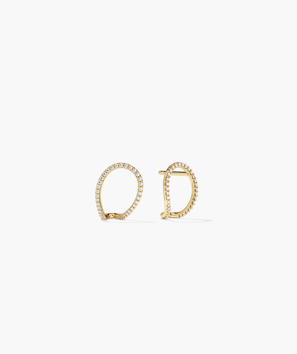 Interconnected Loop Pavé Diamond Studs
