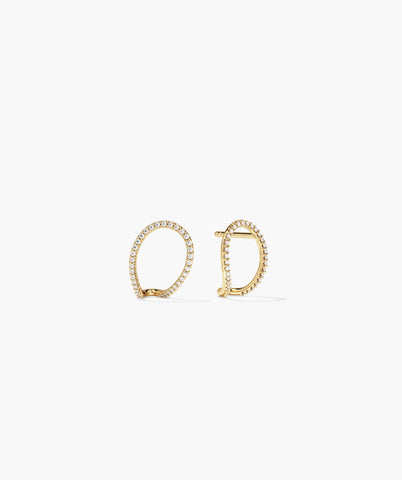 Interconnected Loop Pavé Diamond Studs