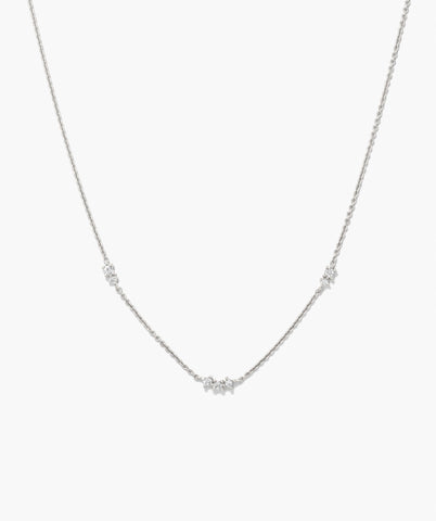 Floating Lab Grown Sapphire Necklace