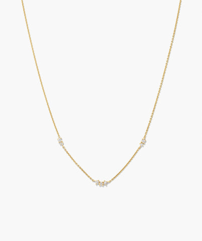 Floating Lab Grown Sapphire Necklace