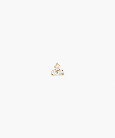 Single Diamond Lotus Stud