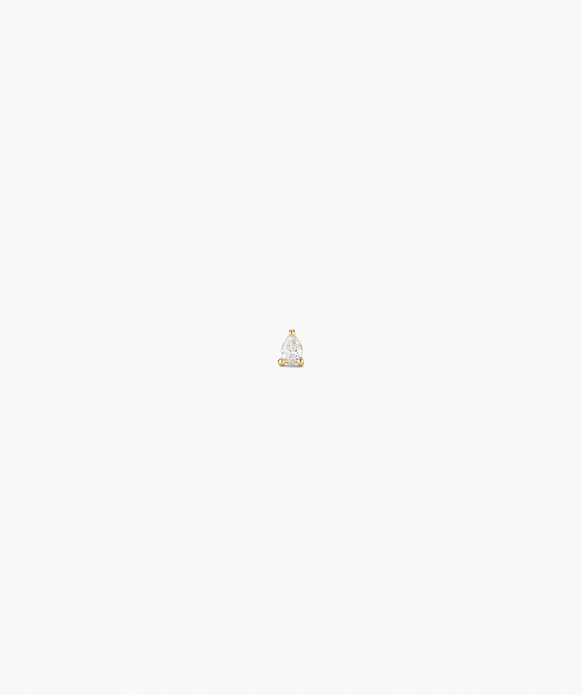 Single Pear Diamond Stud