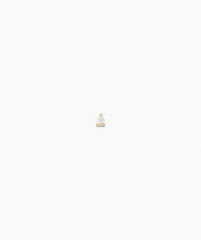 Single Pear Diamond Stud