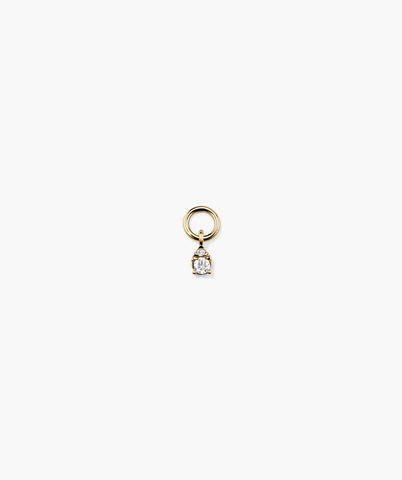 Mini Pear Diamond Hoop Charm