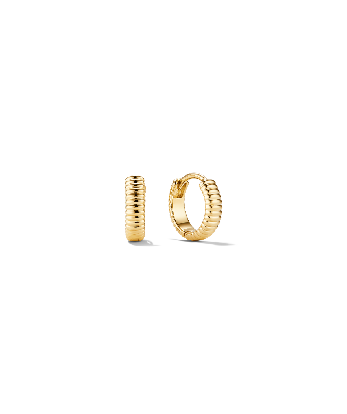 Charlotte Textured Huggie Hoops