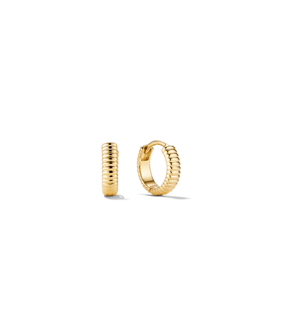 Charlotte Textured Huggie Hoops