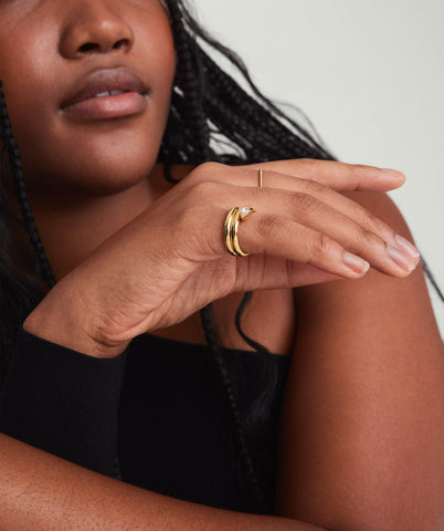 Boa Gemstone Coil Ring