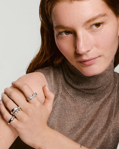 Bold Puzzle Stacking Ring