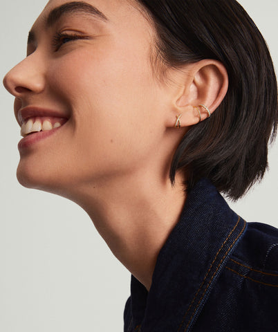 Pavé Diamond X Studs
