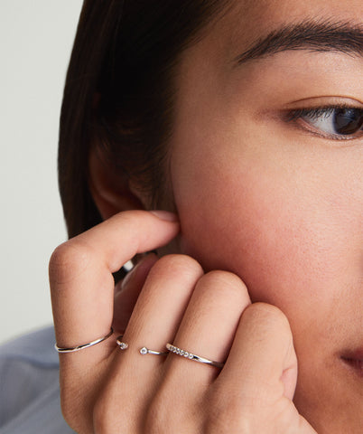 Diamonds Open Ring