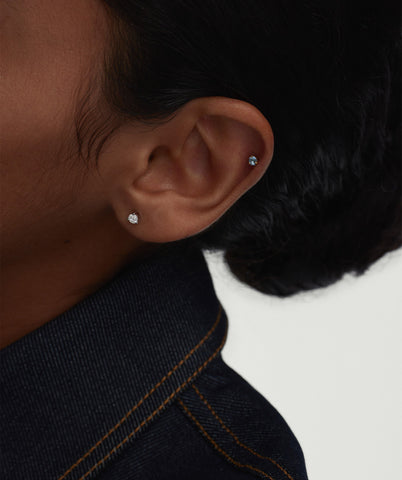 Piercing Studio - Single Round Diamond Flat Back Stud