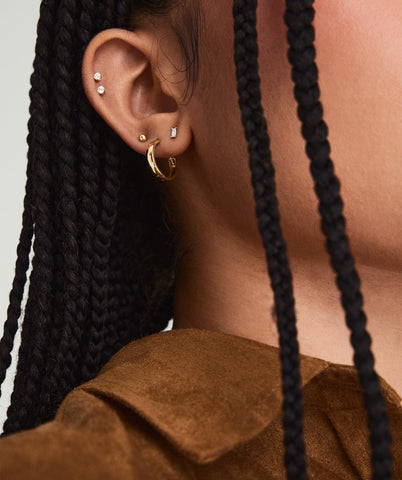 Single Mini Baguette Stud