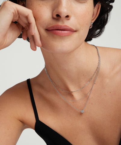 Bezel Lab Grown Diamond Necklace 0.5 ct