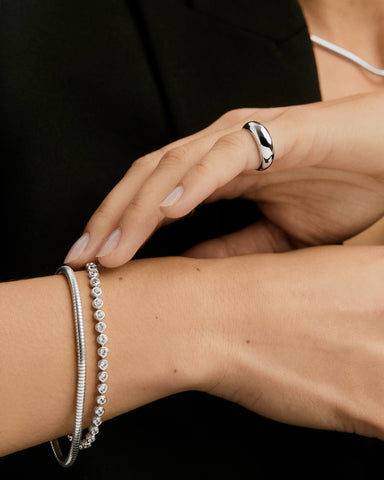 Zadie Bezel Lab Grown Sapphire Tennis Bracelet
