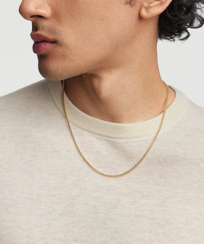 2.5mm Round Box Chain Necklace
