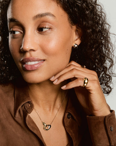 Organic Dôme Curve Gemstone Necklace
