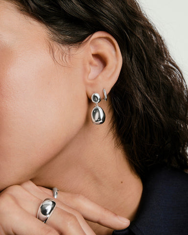 Organic Dôme Pebble Earrings