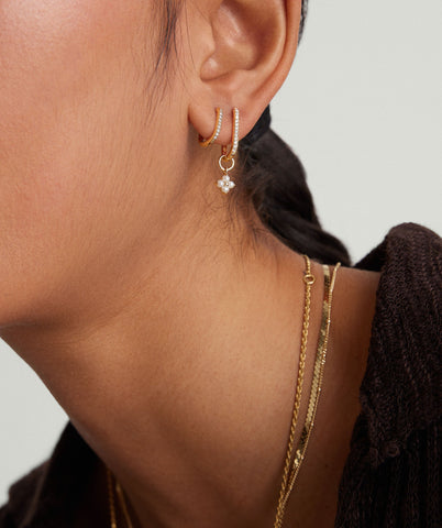 Cluster Pearl Hoop Charm