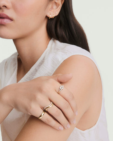 Diamonds Cluster Ring