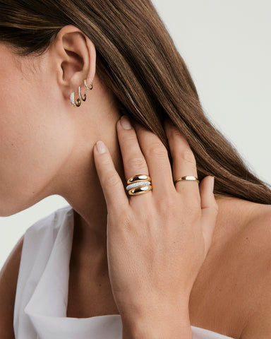 Pavé Diamond Huggie Hoops