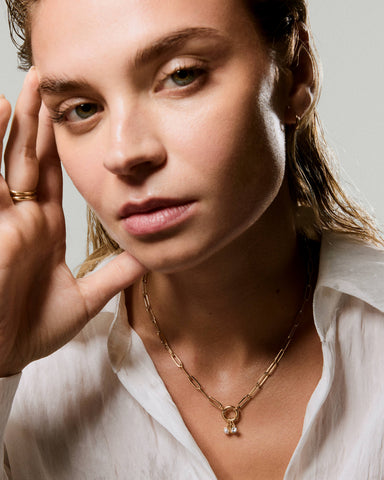 Paperclip Chain Charm Necklace