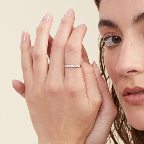 Bold Diamond Half Eternity Ring