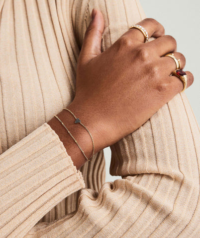 Mini Heart Pavé Diamond Bracelet