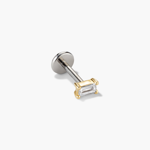 Single Mini Baguette Stud